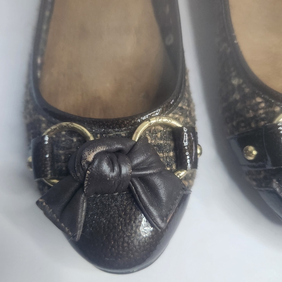 Sperry Top Sider Women's Brown Woven Bow Slip On Ballet Flats Shoes 7M - Picture 3 of 14